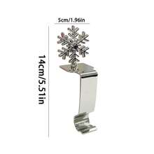 4款情人节节日挂钩，抛光金银金属挂钩，带防滑垫，时尚壁挂式节日装饰挂钩，适用于壁炉金属丝袜挂钩，小巧节省空间，使用方便，无锡穿孔，坚固耐用 - 彩色 - 查看 4