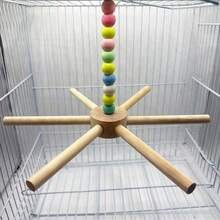 1 万圣节鸟玩具 悬挂鸟旋转架 鸟玩具 鸟秋千玩具 互动耐用 易于DIY安装 适合鹦鹉磨爪子和放松 高度互动的玩具珠子颜色随机 纯手工制作 加强型设计 更稳定的鸟风车玩具 每个转盘的中心环图案不同是正常的 - 彩色 - 查看 9