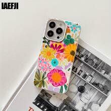 Funda protectora para phone con orificios grandes, diseño de flores. Compatible con phone 16 Pro Max, 16, 15 Pro, 14, 14 Plus/14 Pro Max, 13, 13 Pro, 12 Pro y 11/11 Pro. Regalos para cumpleaños y festivales - Negro - Ver 5