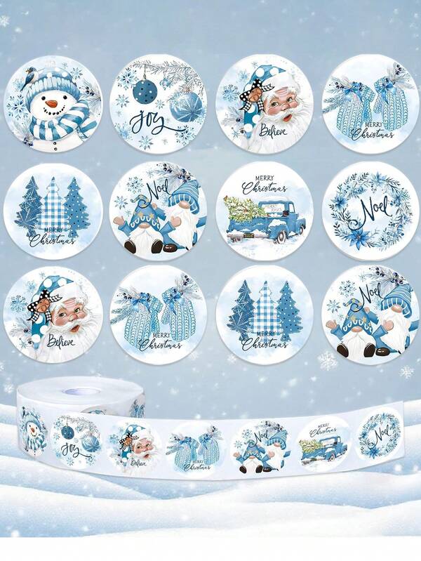 El paquete contiene 500 pegatinas con temática navideña. Las pegatinas decorativas incluyen "Feliz Navidad", "Papá Noel", "Copos de nieve", "Muñecos de nieve", "Árboles de Navidad", etc. Las pegatinas navideñas se pueden usar para decorar espejos, paredes, sobres, regalos, etiquetas, manualidades, ventanas, tablas de snowboard, cajas de regalo de Navidad, envoltorios de regalo, etiquetas de regalo, manualidades DIY, decoraciones de tablas de snowboard, decoraciones de eventos familiares, etc.