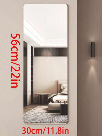 1pc DIY Acrylic Spiegel [Please Carefully Confirm The Size In Image] Bathroom Mirror, Unbreakable, Self Adhesive, No Installation Required. Wand Square Round Heart Shaped Waterproof Material, Stick Paste, Bedroom, Bathroom, Office, Indoor Outdoor Walls. view 2