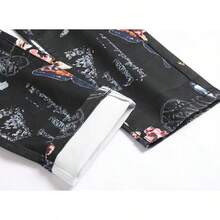 Men's Casual Printed Jeans Skinny Denim Pantshalloween - 紐約 872 - 查看 4