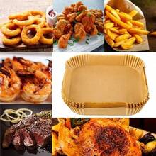 100pcs  Original Color Air Fryer Cooking Paper: Non Stick, Heat-Resistant Square Shaped Baking And Cleaning More Efficiently, A Good Helper For Healthy Cooking - 100Pcs(more Favorable Shipping Fee) - View 3
