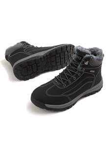 [Warmth Outdoor Shoes] Winter Warmth Men's Intrepid Outdoor Shoes | Plush Lined, Durable, Non-Slip, Protective Work Boots With EVA Sole For Hiking And Mountaineering