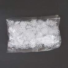 100个粉色/白色睫毛嫁接胶水杯（花形）+1个嫁接睫毛工具刻度盘，带凹槽，精美睫毛滴管水晶桌矩形鉴别器，适用于家庭或美睫店，方便携带 - 彩色 - 查看 14