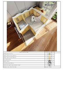 Pet Dog Fence, Home Use Dog House, Indoor Small Dog Breed Teddy Isolation Gate With Toilet Area, Dog Cage - Multicolor - View 12