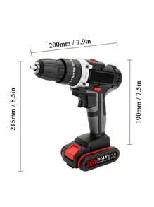 Kit de taladro inalámbrico de 36V MAX - Juego de destornilladores multifunción para uso doméstico diario, perforación de paredes, manualidades, reparación de bicicletas | Regalo perfecto para papá