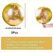 Grandi sfere specchio dorate gonfiabili - Palline da discoteca metalliche riutilizzabili per feste, matrimoni ed eventi, decorazioni dorate lucide per feste, decorazioni moderne, decorazioni per feste