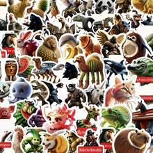 80pcs TungTungTungTungTung Sahur Stickers, Italian Brain Rot Stickers, Chinese Mythology Stickers From Classic Novel "Classic Of Mountains And Seas", Funny Creative Abstract Meaningless Stickers