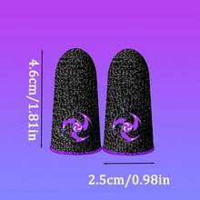 Ultra-Thin Breathable 24-Hour Durable Finger Sleeve For Mobile Gaming: Sweat-Proof, Non-Slip, High Sensitivity Touchscreen Finger Gloves, Suitable For Gamers - Purple - View 3