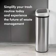 70Liter Auto Sensor Trash Bin Wave Your Hand For Auto Open Close Waterproof Lid Optional Manual Operation Touch To Open Close Battery Operated With Low Power Alarm