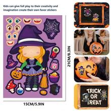 12/24/36pcs Halloween Kids Stickers, Can Create Various Halloween Character Expressions, Suitable For Halloween Kids Party, Crafts, Game Activities And More. - Multicolor - View 6