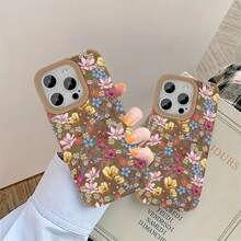Funda para móvil con diseño retro de piel sintética de oveja. Compatible con phone 16 Pro Max, 15 y 14 Plus. Diseño moderno y artístico. Color marrón. Protector de alta calidad. Suave y acolchado. Para hombres y mujeres. - Colores mixtos 1 - Ver 3
