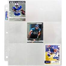 Silver Series 9Pocket Pages 25 Count Pack Protect Your Valuable Sports, Or Game Cards, Pairs Perfectly With Binder For Extra Security - Bạc - Xem 3
