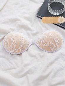 2 Pairs Of Lace Gathered Comfortable Palm - Shaped Bras + 10 Pcs Nipple Covers, Invisible Self - Adhesive 3CM Breast Augmentation To Achieve The Effect Of Enlargement, With Invisible Shoulder Straps, Suitable For All Occasions - Multicolor - View 14