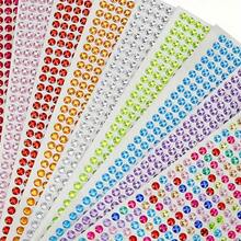 640pcs/Pack 5mm Rhinestone Stickers, Gemstone Stickers, Self-Adhesive Jewelry Stickers, Crafts Sparkling Rhinestone Stickers, Eye Makeup Decoration, Eyes, Nails, Acrylic Rhinestone Stickers In Various Styles - 淡紫色 - 查看 1