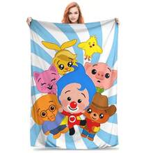Clown Plims Blanket Cartoon Plush Awesome Soft Throw Blankets For Home AutumnWinter,2.Jpg - 白色 - 查看 1