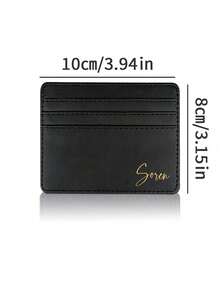 Ví đựng thẻ màu đen có thể tùy chỉnh tên, dung lượng lớn, nhỏ gọn, nhiều ngăn đựng thẻ, ví đựng thẻ bằng da PU nhỏ gọn, di động dành cho nữ, unisex, phù hợp cho sử dụng hàng ngày, hẹn hò, sinh nhật, kỳ nghỉ, tựu trường, mùa hè, bãi biển, du lịch, đi làm, công sở, sinh viên, dã ngoại, cắm trại, siêu thị và nhiều dịp khác. Túi thời trang dành cho nữ. - màu đen - Xem 8