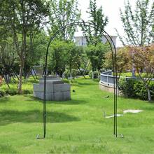 Garden Arch Trellis For Climbing Plants Archway Frame Stand Gate Wedding Decoration - Silver - View 7