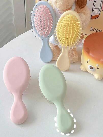 3 sztuki przenośnych grzebienie z poduszką powietrzną, urocze małe szczoteczki do zębów w kształcie makaroników, przenośne podróżne szczoteczki do zębów z poduszką powietrzną do codziennego użytku w podróży, grzebień z poduszką powietrzną dla dziewczynek, pielęgnacja włosów. Prezent dla dziewczyny, sezon powrotu do szkoły, sezon ukończenia szkoły, prezent dla dziewczyny, mama i przyjaciółki, podróże, praca, szkoła, powrót do szkoły, niezbędne rzeczy w podróży i na wakacjach, damskie akcesoria do włosów, artykuły dla studentów, artykuły do akademika