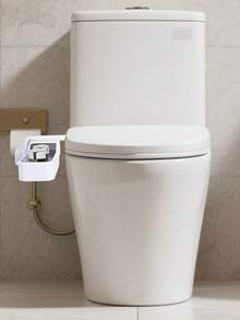 3-Mode Smart Bidet Toilet Attachment Adjustable Temperature Wash, Easy Install No-Electric Bidet With Feminine/Posterior Cleaning & Side Shelf - White - View 6