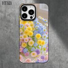 Funda protectora para phone con diseño de flores amarillas y azules (1 unidad), compatible con phone 16 Pro Max, 16, 15 Pro, 14, 14 Plus/14 Pro Max, 13, 13 Pro, 12 Pro y 11/11 Pro. Regalos para cumpleaños y celebraciones. Plus/14 Promax, 13 Pro, 12 Pro, 11 Pro Serie Pro. Regalos para cumpleaños y festividades. - Negro - Ver 7