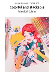 6/12/18/36/54/72/90色可伸缩丙烯颜料彩色凝胶笔套装 - 凝胶笔，中号笔尖（0.7毫米），丙烯颜料马克笔，圆珠笔，勾线笔，荧光笔，非常适合鲜艳的彩色书写和素描，书写流畅，适用于绘画、高亮、学生笔记、制作手册、办公等用途。 - 彩色 - 查看 5