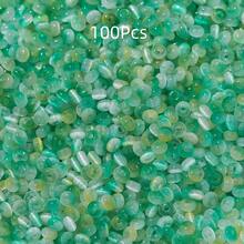 100 hạt cườm thủy tinh mắt mèo hai màu 2*4mm, nguyên liệu tự làm dây đeo điện thoại, vòng tay, vòng cổ. - hạt cườm - Xem 13
