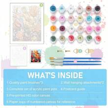 Paint By Numbers Kit For Adults Beginners, Sunflower Acrylic Adult Paint By Number Kits On Canvas, Sunflower Digital Oil Number Painting Kits For Home Decor Gift 16"X20"