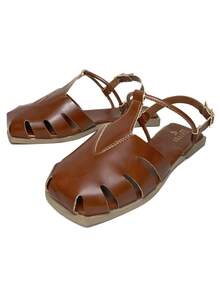 Women's Flat Sandals, Closed Toe, Comfortable, Fashionable, With Buckle Ref. 034/10 - Unta - View 1