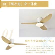 100cm Ceiling Fan/Light, Lightweight, Stylish, Oscillating, LED, DC Motor, Wooden Design, Nordic Style, Suitable For Bedrooms, Living Rooms, Dining Room ... - 木紋 - 查看 2