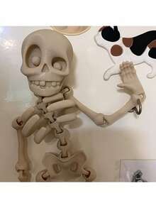 5/2/1pc Random Style Magnetic Movable Skeleton Fridge Magnet - Retro Fantasy Theme, Home Decor, Durable Plastic Octagonal Design, Funny Gift For Halloween, Valentine's Day, Easter, Thanksgiving - Kitchen & Dining Decoration, Cute Fridge Magnet, Seasonal Decor, Humorous Skeleton, Lightweight Home Accessory, 2D Flat, Fun Decoration - Multicolor - View 6