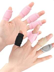 4件套可调节便捷钩环指套，手指保护带。十指通用保护指带，可重复使用。保护指套，个人防护装备。 - 彩色 - 查看 4