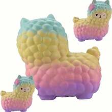 Jumbo 12cm Sheep Alpaca Squishy Cute Galaxy Slow Rising Squeeze Toys Animal Squishy Squish Wholesale Relax Exquisite Kid Gift - 黃色 - 查看 5