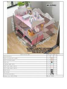 Indoor Small Pet Cage With Tray, Rabbit Hutch With Litter Box, Suitable For Kittens - Multicolor - View 14