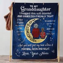 Grandma's Gift Blanket For Granddaughter, Soft Flannel Sofa Blanket - 圖片色 - 查看 1