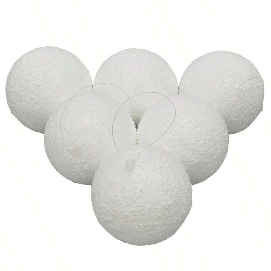 6/12pcs White Christmas Balls, 4/6/8/10cm White Foam Christmas Tree Ornaments, Christmas Tree Decorations