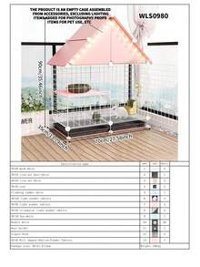 Indoor Small Pet Cage With Tray, Rabbit Hutch With Litter Box, Suitable For Kittens - Multicolor - View 19