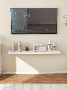 1pc Shelf Rack, Wall Mounted Floating Shelves, For Dorm Room, Kitchen, Living Room, Study, Bedroom, Wooden Wall Decor Storage Organizer