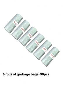 75pcs/5 Rolls Diaper Disposal Bags, Baby Diaper Change Heart Pattern Trash Bags, Portable, Car Trash Bags, Suitable For Outdoor Strollers, Living Room, Bathroom, Nursery Cleaning Trash, Random Color - Multicolor - View 15