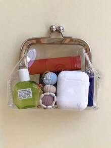 Small Transparent Travel Storage Bag, Portable Mini Lipstick And Makeup Pouch, Accessory And Miscellaneous Storage Bag, Earphone And Data Cable Organizer, Transparent Coin Purse, Card Holder Cosmetic Bag, Vacation Organizer, Large Capacity Makeup Organizer Makeup Case, For Lipstick, Brush, Skincare, Mobile Phone, Coin, Small Items, For Home, Gift, Vacation And Festival Halloween Christmas Multifunctional Use,Boho Vibes,For Holiday Beach, Bathroom Collection, Bedroom Collection, Large Capacity