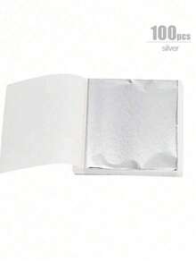 100片可食用级24K金箔银玫瑰金餐具厨师艺术巧克力蛋糕烘焙装饰工具 - 金色 - 查看 12