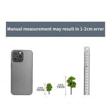 1/5pcs Artificial Realistic Green Trees, Miniature Model Trees For Train Scene, Semi-Finished Tree Trunk Models, Artificial Mini Forest Trees 3D Model For Building Landscape (Random Style) - Green - View 2