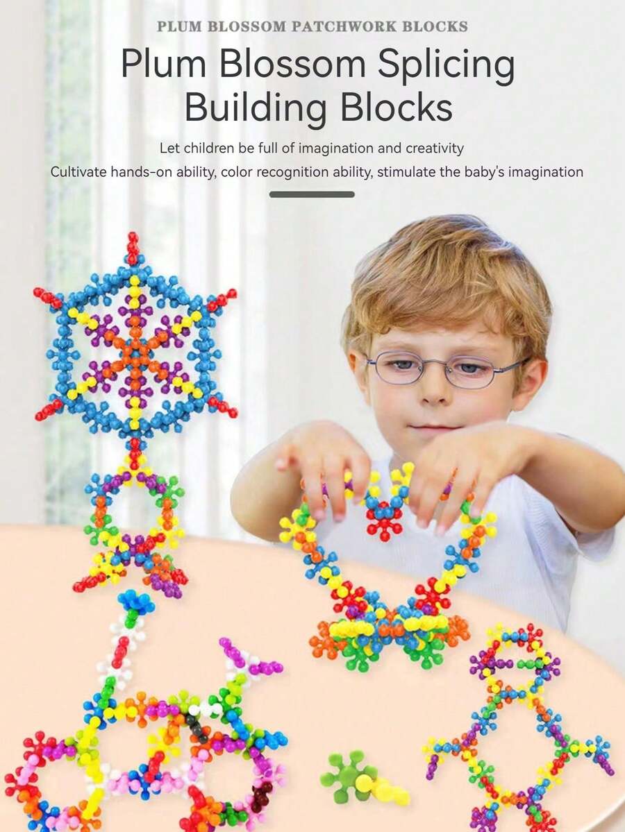 3D旋转梅花积木 - 儿童趣味雪花插片拼图 - 幼儿园启蒙早教玩具 - 培养无限想象力和思考能力 - 亲子互动智力生日礼物 - 儿童节/万圣节/圣诞节礼物房间装饰彩色积木彩色积木，儿童玩具，儿童卧室收纳，儿童礼物儿童空间，儿童圣诞礼物，儿童积木，儿童玩具，积木，拼图