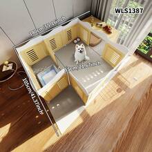 Pet Dog Fence, Home Use Dog House, Indoor Small Dog Breed Teddy Isolation Gate With Toilet Area, Dog Cage - Multicolor - View 4