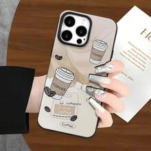 Funda protectora para phone con diseño de granos de café (1 unidad), compatible con phone 16 Pro Max, 16, 15 Pro, 14, 14 Plus/14 Pro Max, 13, 13 Pro, 12 Pro, 11/11 Pro. Regalos para cumpleaños y festividades - Blanco - Ver 8