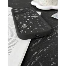 Starry Sky Black Matte Anti-Fall Shockproof Phone Case Suitable For IPhone 16, 15, 14, 13, 12, 11, XS, XR, X, 8, 7 Plus Pro Max SE Series - Halloween Gift, Easter Gift, Girlfriend, Boyfriend, Friends Or YourselfSuitable For IPhone 17 Air - 黑色 - 查看 5