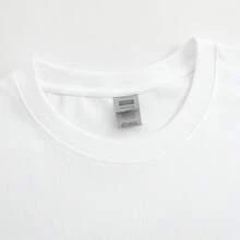 1PC Women's Casual Short Sleeve T-Shirt|Black Slogan Text|100% Cotton Crew Neck|Suitable For Spring,Summer And Autumn - White - View 3
