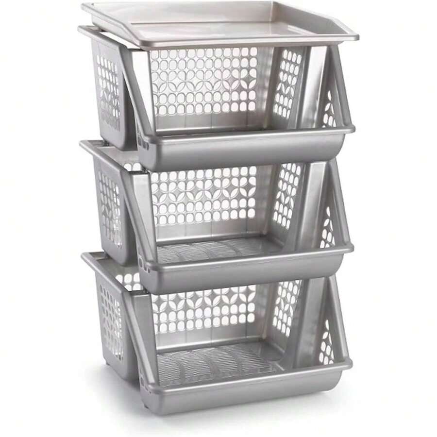 Crockery Cabinet & Kitchen Storage, Storage Racks - Grey - View 1