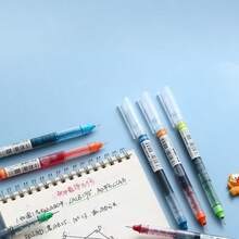 12pcs Goodbye To Ink Leakage And Dirty Hands! 12-Color Liquid Ink Rollerball Pens, Large Capacity Refills Write Smoothly Without Ink Leakage, Quick-Drying Oil-Based Ink, 0.5mm Needle-Tip For Precise Ink Control, Ideal Stationery For Students, Exams, And Daily Note-Taking - Multicolor - View 5